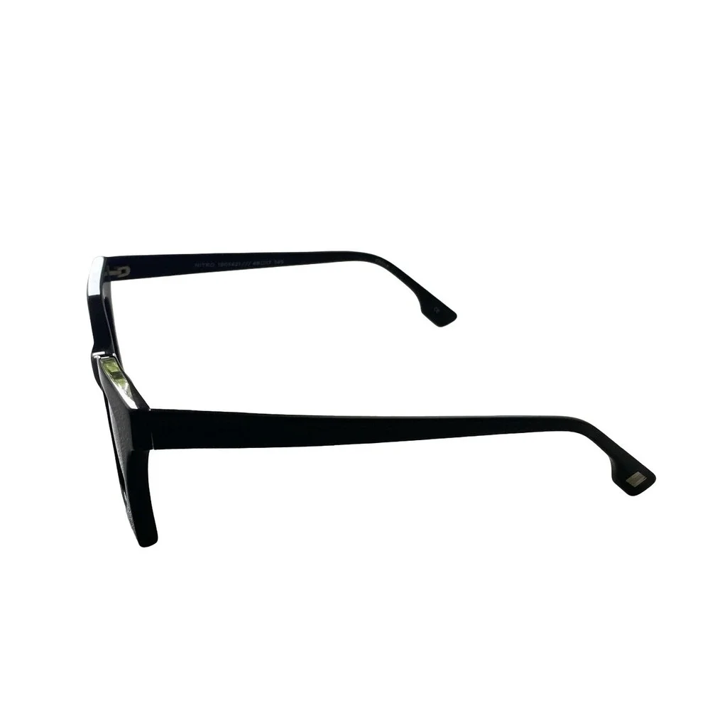 Le Specs‎ Luxe Nitro Black Winged Cat Eye Sunglasses Handmade